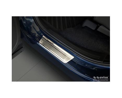 Stainless Steel Door Sill Moldings Fits Honda CR-V VI (RS_) 2023- 'Lines' - 4-Piece, Image 4