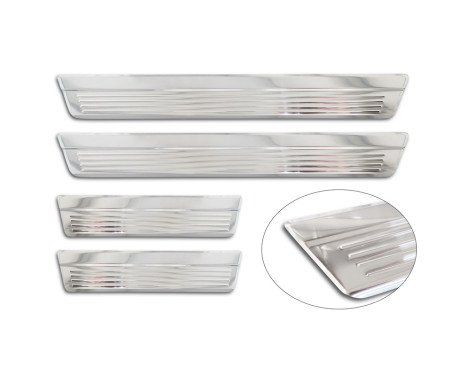 Stainless Steel Door Sill Moldings Fits Honda CR-V VI (RS_) 2023- 'Lines' - 4-Piece, Image 5