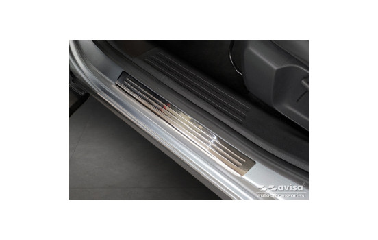 Stainless steel door sill moldings suitable for Citroën C4 III 2020- & C4 X 2022- 'Lines' - 4-piece, Image 2
