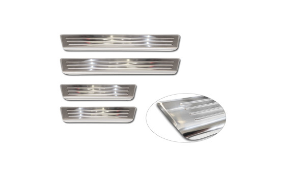 Stainless steel door sill moldings suitable for Citroën C4 III 2020- & C4 X 2022- 'Lines' - 4-piece, Image 5