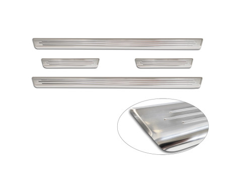 Stainless steel door sill moldings suitable for Fiat 600(e) (365_) 2023- 'Lines' - 4-piece, Image 5