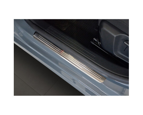 Stainless steel door sill moldings suitable for Opel Corsa F HB incl. e-Corsa 2019-2023 & FL 2023- 'Lines' -