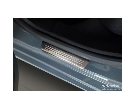 Stainless steel door sill moldings suitable for Opel Corsa F HB incl. e-Corsa 2019-2023 & FL 2023- 'Lines' -, Image 3
