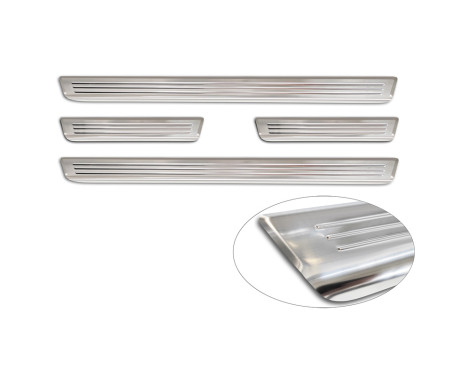 Stainless steel door sill moldings suitable for Opel Corsa F HB incl. e-Corsa 2019-2023 & FL 2023- 'Lines' -, Image 4
