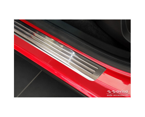 Stainless steel door sill moldings suitable for Renault Arkana 2020- 'Lines' - 4-piece, Image 4