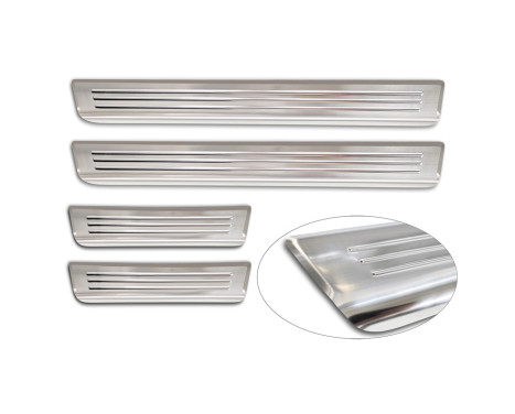 Stainless steel door sill moldings suitable for Renault Arkana 2020- 'Lines' - 4-piece, Image 5