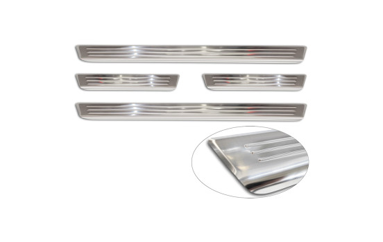Stainless steel door sill moldings suitable for Volkswagen Tiguan III (CT1) 2024- 'Lines' - 4-piece, Image 5