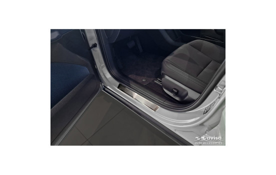Stainless steel door sill moldings suitable for Volvo EX30 2023- - 'Lines' - 4-piece