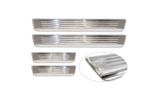 Stainless steel door sill moldings suitable for Volvo EX30 2023- - 'Lines' - 4-piece, Image 5