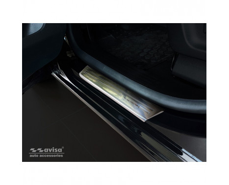 Stainless steel door sill panels front 2-piece