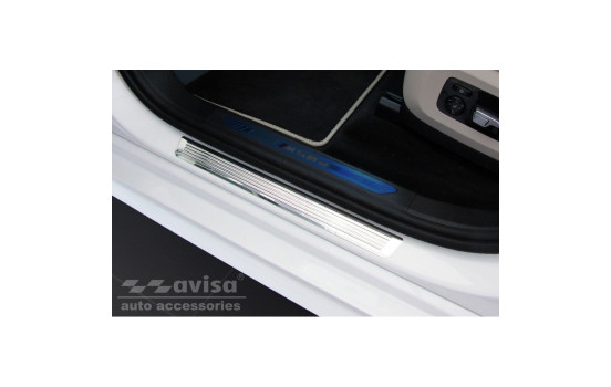 Stainless steel door sill suitable for BMW X7 G07 2019- 'Lines' - 4-piece
