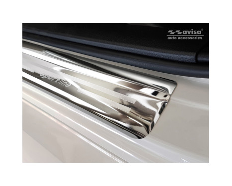 Stainless steel door sill suitable for Honda Civic X HB 5-door 2017- 'Sportline' - 4-piece, Image 4