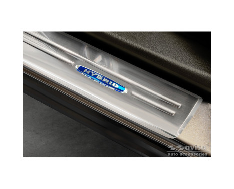 Stainless steel door sill suitable for Mitsubishi Eclipse Cross PHEV 2021- 'Hybrid' - 4-piece, Image 3