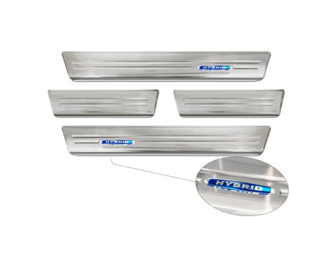 Stainless steel door sill suitable for Mitsubishi Eclipse Cross PHEV 2021- 'Hybrid' - 4-piece, Image 5