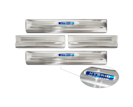 Stainless steel door sill suitable for Toyota Highlander XU70 2020- 'Hybrid' - 4-piece, Image 5