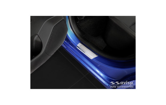 Stainless steel door sills suitable for Dacia Sandero III 2020- incl. Stepway 'Lines' - 4-piece, Image 4