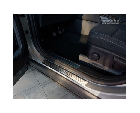 Stainless steel door sills suitable for Ford Kuga III 2019- 'Lines' - 4-piece