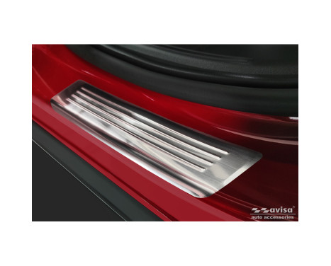 Stainless steel door sills suitable for Hyundai Tucson (NX4E) 2020- 'Lines' - 2-piece (rear doors)