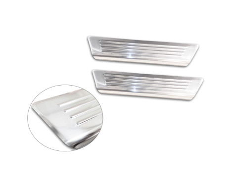 Stainless steel door sills suitable for Hyundai Tucson (NX4E) 2020- 'Lines' - 2-piece (rear doors), Image 4