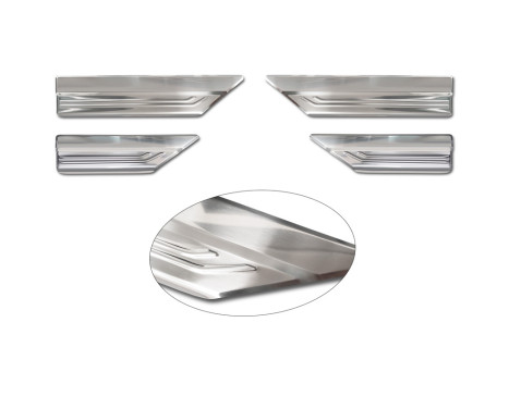 Stainless steel door sills suitable for Lexus RX V 2022 - 'Lines' - 4-piece, Image 5