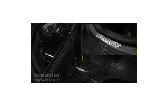 Stainless steel door sills suitable for Mercedes A-Class W177 HB/Sedan 2018- 2-piece (rear doors), Image 3