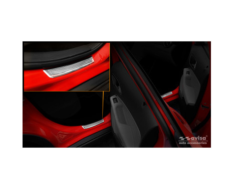 Stainless steel door sills suitable for Mercedes GLA (X156) 2013-2017 & FL 2017- 2-piece (rear doors), Image 3