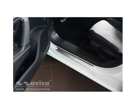 Stainless steel door sills suitable for Peugeot 2008 II 2020- 'Lines' - 4-piece