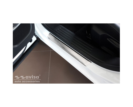 Stainless steel door sills suitable for Peugeot 2008 II 2020- 'Lines' - 4-piece, Image 2