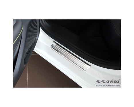 Stainless steel door sills suitable for Peugeot 2008 II 2020- 'Lines' - 4-piece, Image 3