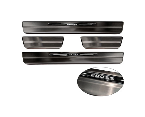 Stainless steel door sills suitable for Toyota Corolla Cross 2020 - 'Cross' 4-piece, Image 6