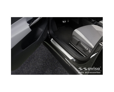 Stainless steel door sills suitable for Volkswagen ID.3 2020- - 'Lines' - 4-piece