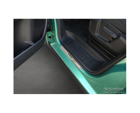 Stainless steel door sills suitable for Volkswagen ID.Buzz 2022 - 'E-Power' - 2-piece