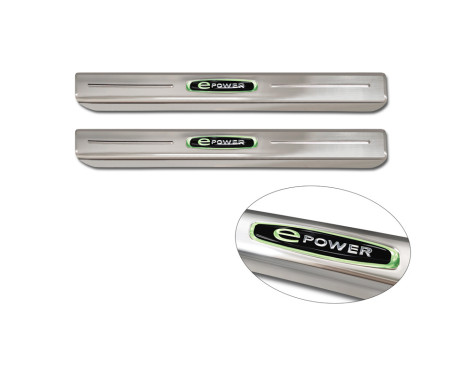 Stainless steel door sills suitable for Volkswagen ID.Buzz 2022 - 'E-Power' - 2-piece, Image 4