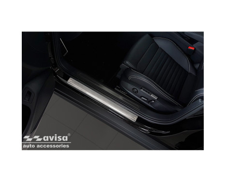 Stainless steel door sills suitable for Volkswagen Passat B8 Sedan/Variant 2014- - 'Lines' - 4-piece