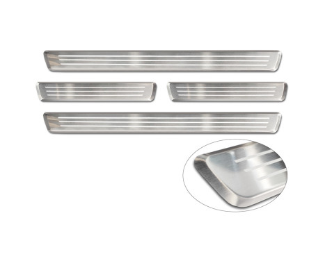 Stainless steel door sills suitable for Volvo XC40 2018 - - 'Lines' - 4-piece, Image 5