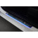 Universal Door Sill Black Stainless Steel with blue LED lighting - 2-piece - 44.8 x 4 cm