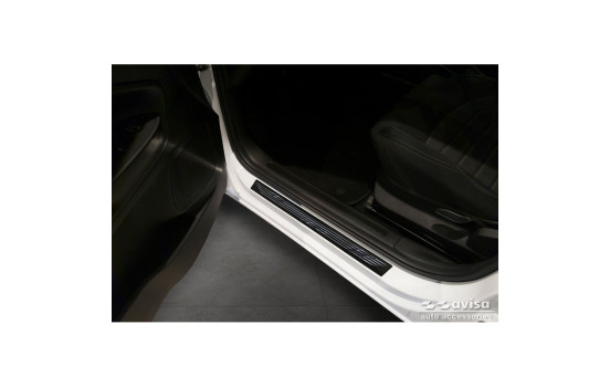 Universal Entry Mouldings 'Glossy Black' Aluminum/Black - 2-Piece - 54 x 4 cm