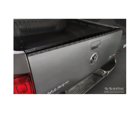 Aluminum Pickup Tailgate protective strip suitable for Volkswagen Amarok 2010 - Black