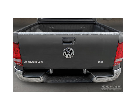 Aluminum Pickup Tailgate protective strip suitable for Volkswagen Amarok 2010 - Silver, Image 2
