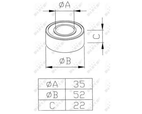 Bearing, compressor shaft universal, Image 2