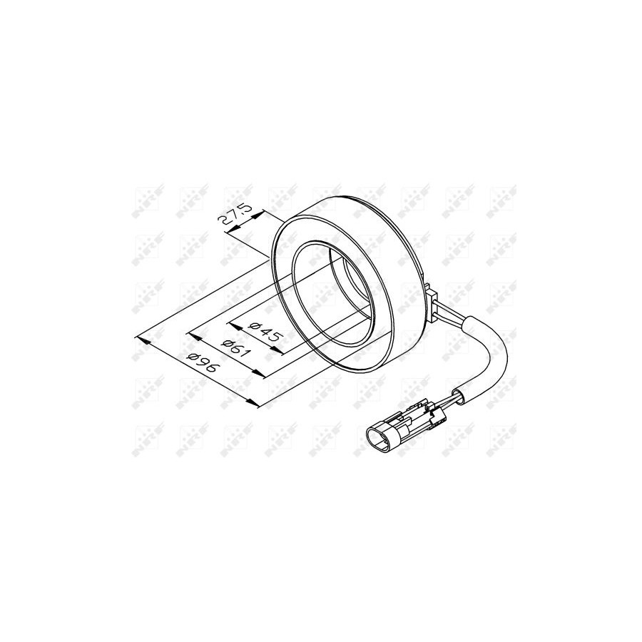 Coil, magnetic-clutch compressor | Winparts.ie - Air conditioning ...