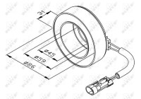 Coil, magnetic-clutch compressor
