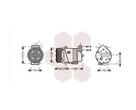 Compressor, air conditioning ASTRA G /ZAFIRA A 17DTi, Image 2