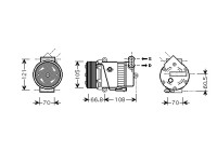 Compressor, air conditioning ASTRA G /ZAFIRA A 17DTi