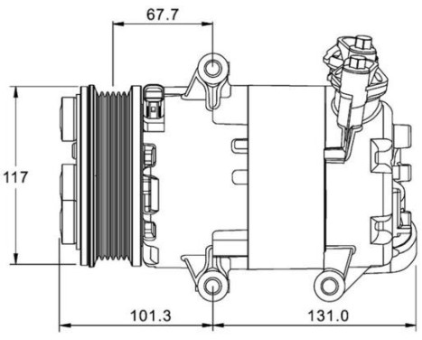 Compressor, air conditioning BEHR *** PREMIUM LINE ***, Image 3