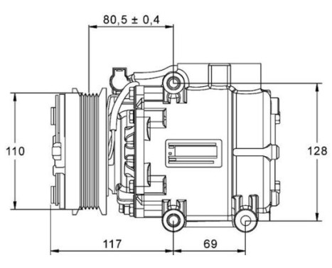 Compressor, air conditioning BEHR *** PREMIUM LINE ***, Image 2