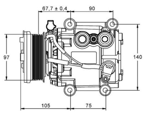 Compressor, air conditioning BEHR *** PREMIUM LINE ***, Image 2