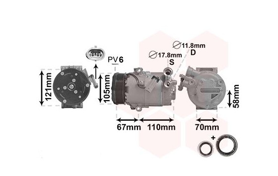 Compressor, air conditioning *** IR PLUS ***, Image 2