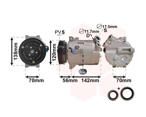 Compressor, air conditioning *** IR PLUS ***