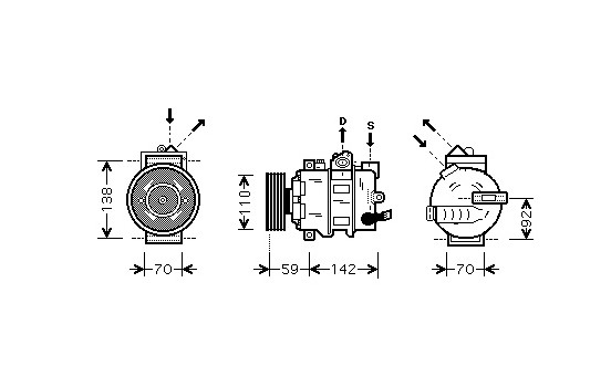 Compressor, air conditioning *** IR PLUS ***